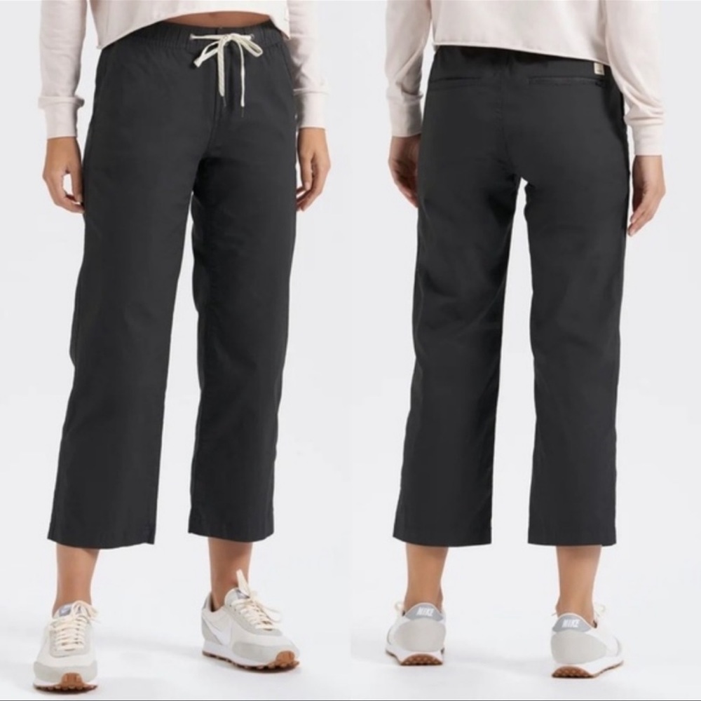 Vuori Ripstop Wide Leg Charcoal Crop Pants